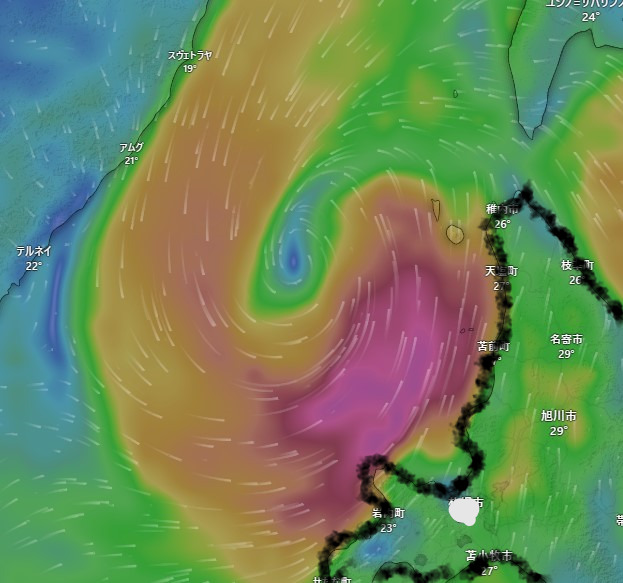 台風７号と札幌