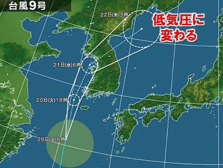 台風進路図