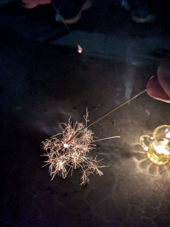 蝋燭と線香花火