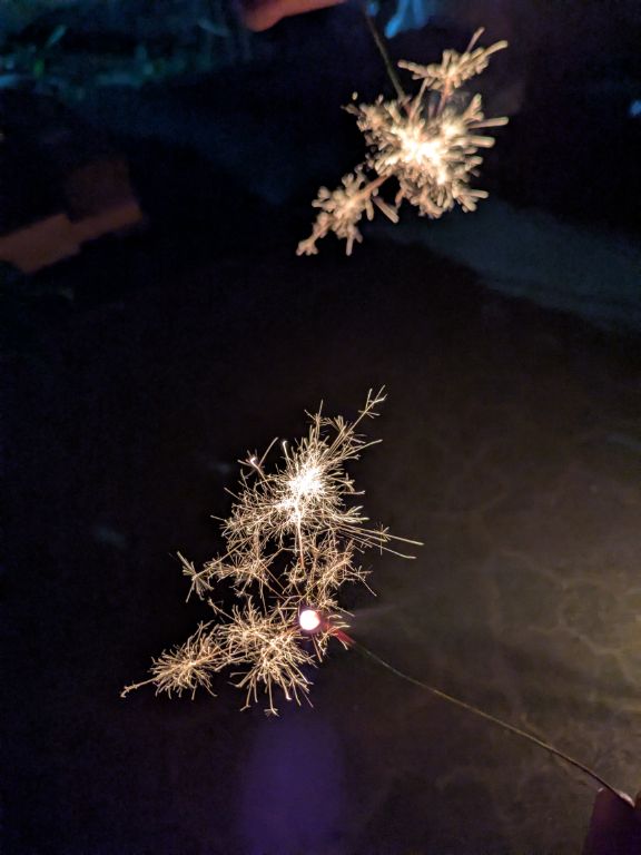 蝋燭と線香花火