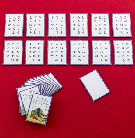 百人一首　緋毛氈