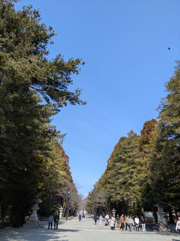 北海道神宮 神門から第二鳥居を見る