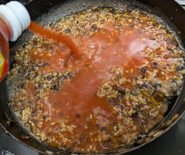トマトジュースをカレーに